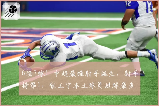 6场7球！中超最强射手诞生，射手榜第1，张玉宁本土球员进球最多